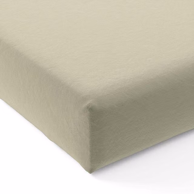 Bedeck of Belfast 200 Thread Count Cotton Percale Kingsize Fitted Sheet, Green, W: 180 cm, L: 200 cm