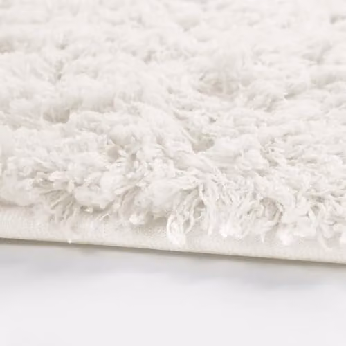 OHS Modern Teddy Shaggy Area Rug in Beige and White, W/D/H: 170 x 120 x 3 cm – 2