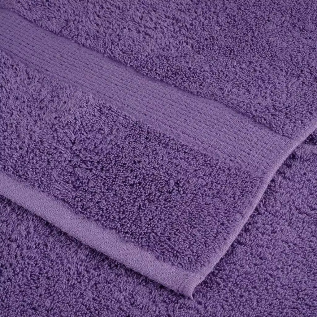 Berkfield Home SOLUND 8 Piece Premium Purple Cotton Terry Towel Set, 600 gsm – 4