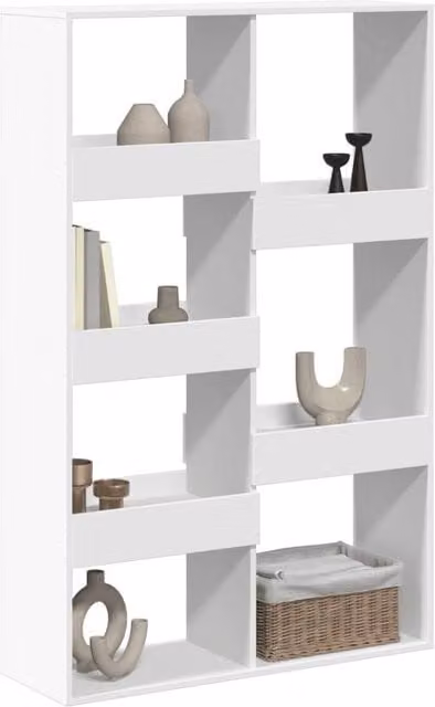 Berkfield Home White Engineered Wood Room Divider, W: 100 cm, D: 33 cm, H: 155.5 cm