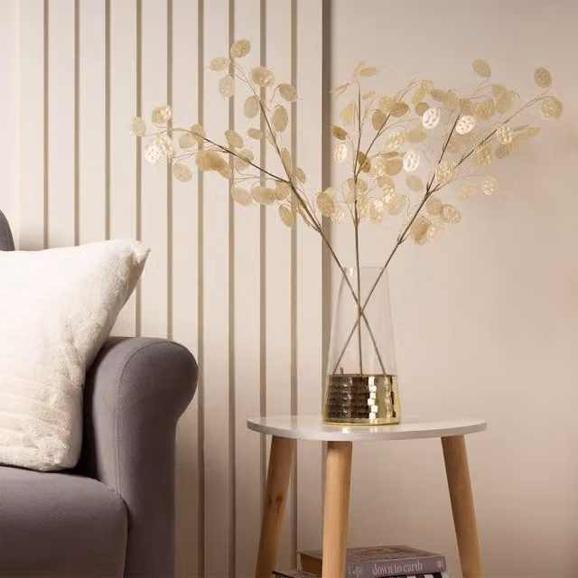 Scottish Everlastings Ltd Honesty Spray, 3 Pack, Beige, Height: 76 cm