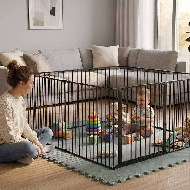 Safetots Play Den in Black with Green Soft Foam Play Mat