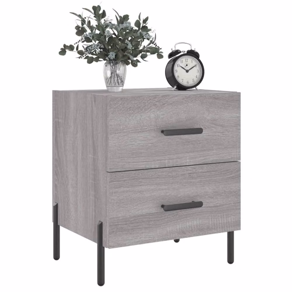 Berkfield Home Grey Sonoma Bedside Cabinet W/D/H: 40 x 35 x 47.5 cm – 3