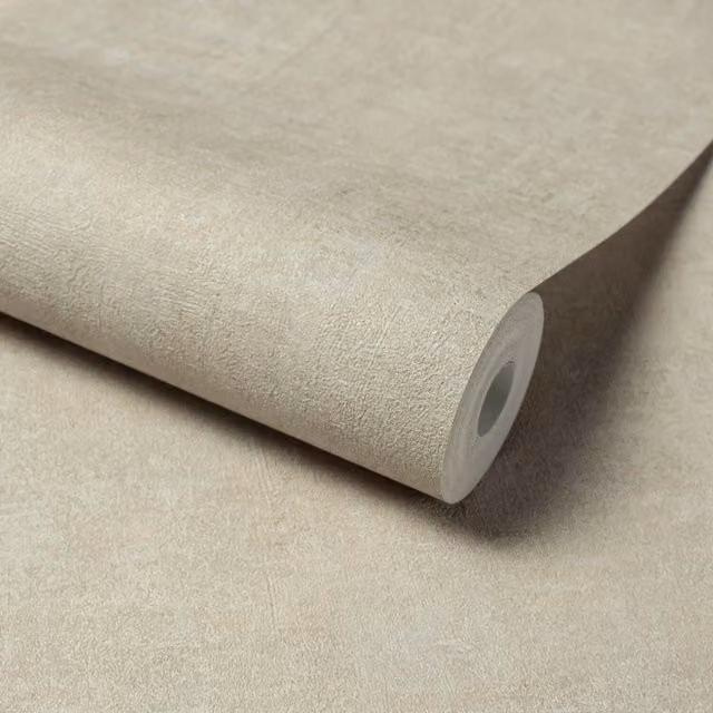 Trenato Abstract Industrial Textured Wallpaper in Beige, Grey and Brown