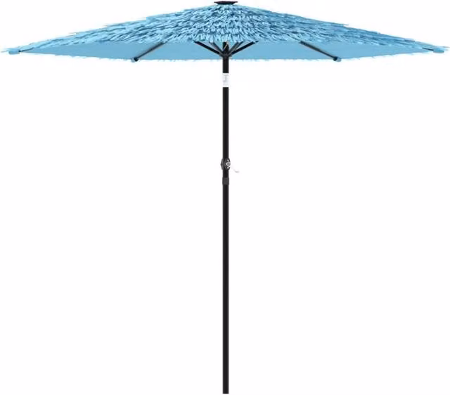 Berkfield Home Garden Parasol in Blue with Steel Pole, W/D/H: 223 x 223 x 213 cm – 1
