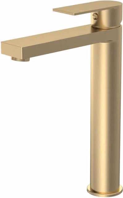 Balterley Contemporary Tall Mono Basin Mixer Tap in Brushed Brass
