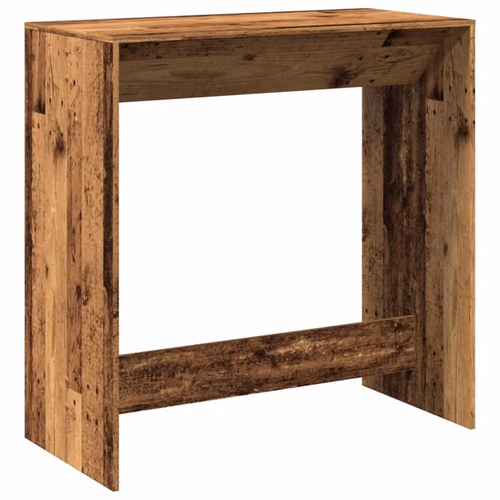 Berkfield Home Bar Table in Brown Old Wood, W/D/H: 102 x 50 x 103.5 cm – 2