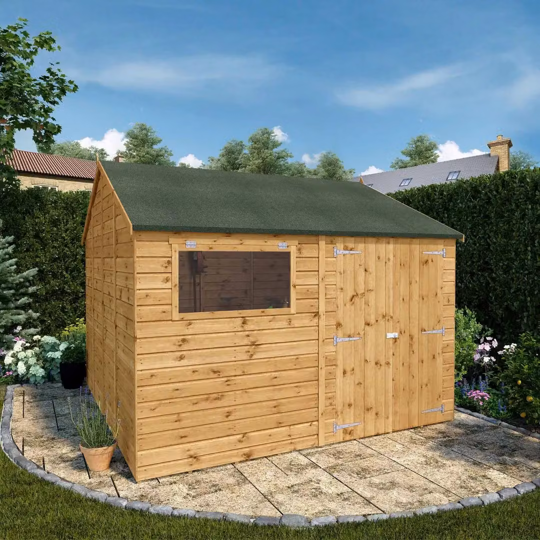 Mercia Premium Shiplap Reverse Apex Workshop in Brown, W: 308.2 cm, D: 322.7 cm, H: 250.3 cm – 5