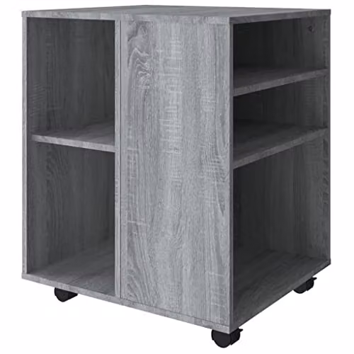 vidaXL Rolling Cabinet in Grey Sonoma, W: 60 cm, D: 53 cm, H: 72 cm – 4