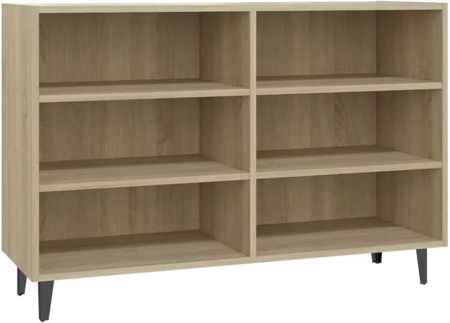 Berkfield Home Sonoma Oak Sideboard in Beige, W/D/H: 103.5 x 35 x 70 cm