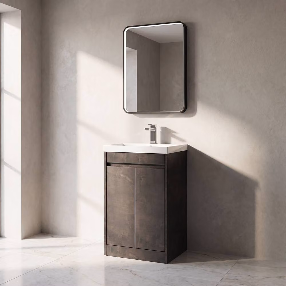 Balterley Chartley 2 Door Floor Standing Bathroom Vanity Unit with Basin in Matt Grey, W/D/H: 52 x 39.5 x 83.5 cm – 4