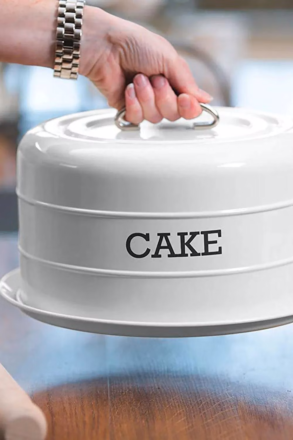 Living Nostalgia Airtight Domed Cake Tin in French Grey – 2
