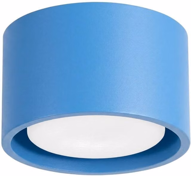 Sollux Lighting minimalist round ceiling lamp in light blue, W/D/H: 6 x 10 x 10 cm – 1