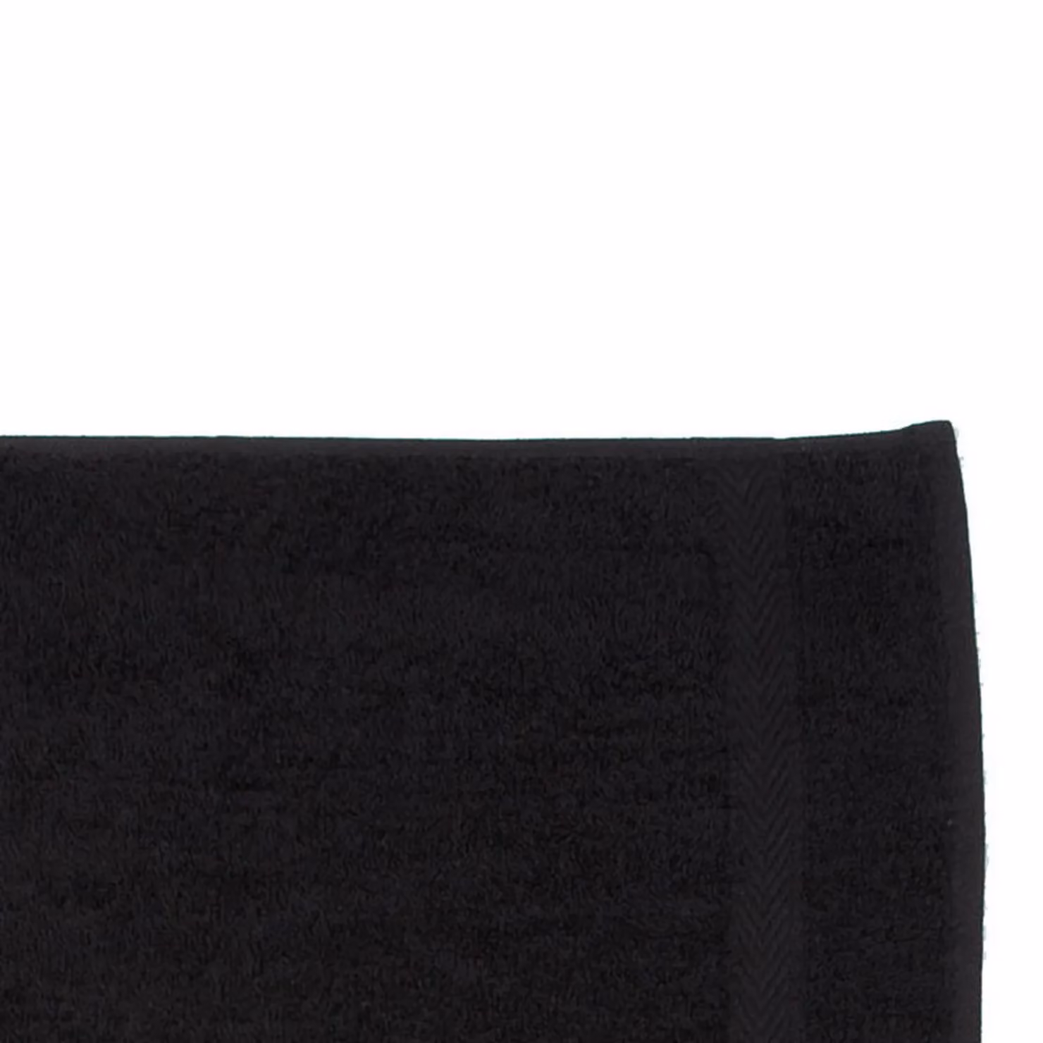 Towel City Luxury Black Cotton Guest Towel with Border and Hanging Loop – 2