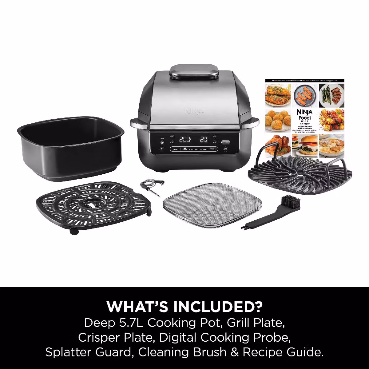 Ninja 5-in-1 Grill and Air Fryer EG351 in Silver – 2