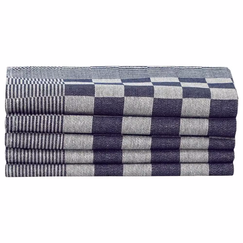 Berkfield Home 20 Piece Checked Cotton Towel Set in Blue and White – 4