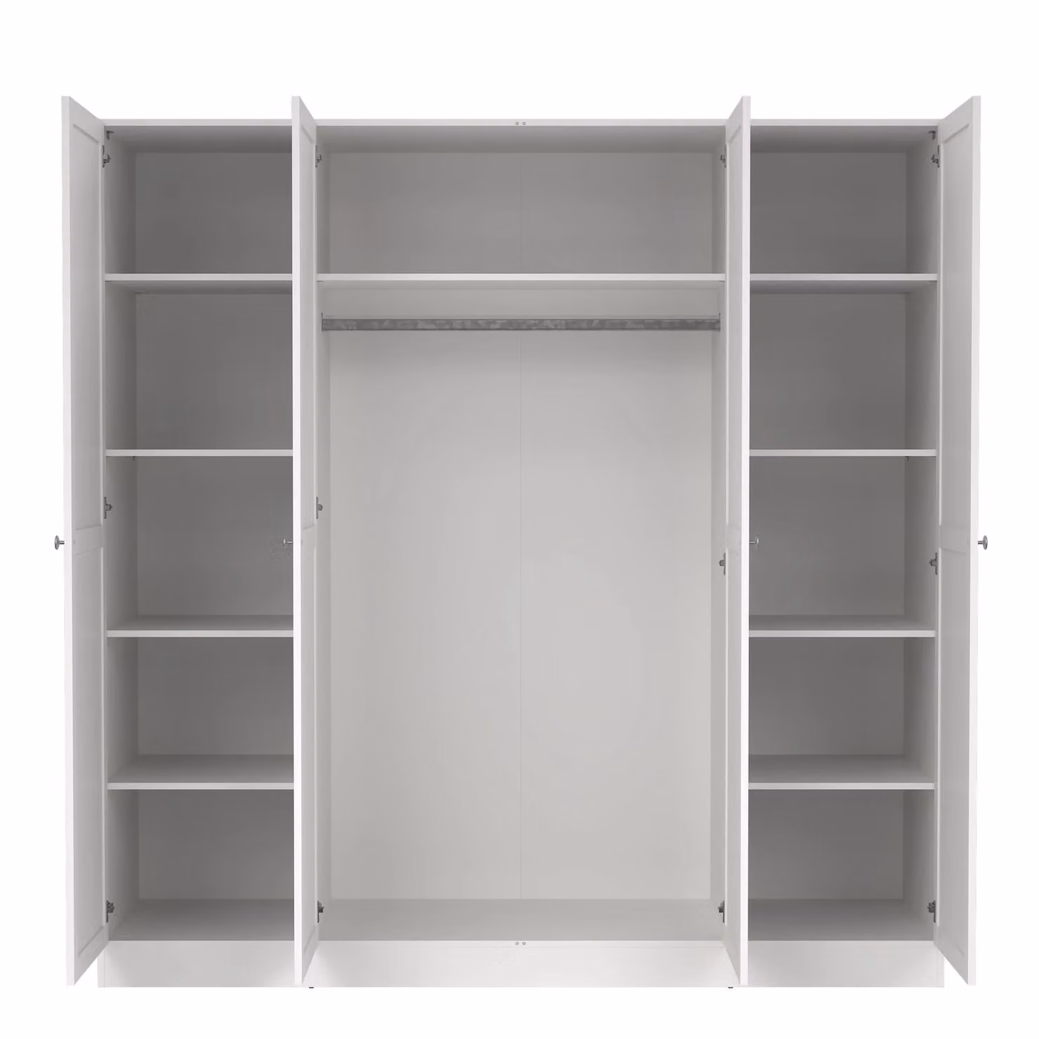 Furniture To Go Brande White Matt MDF Wardrobe with 4 Hinged Doors and Internal Shelves – 2