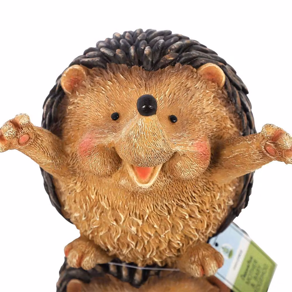 Voltico Mummy and Baby Hedgehog Garden Ornament, Brown, H 30 x W 16 x D 16 cm – 3