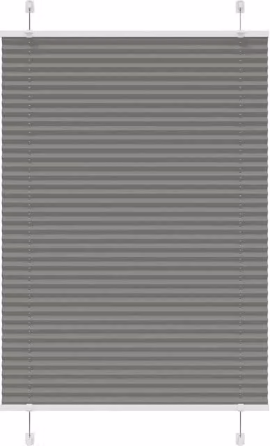 Berkfield Home Single Pleat Fabric Blind in Anthracite and Black, W/H: 99.4 x 150 cm – 1