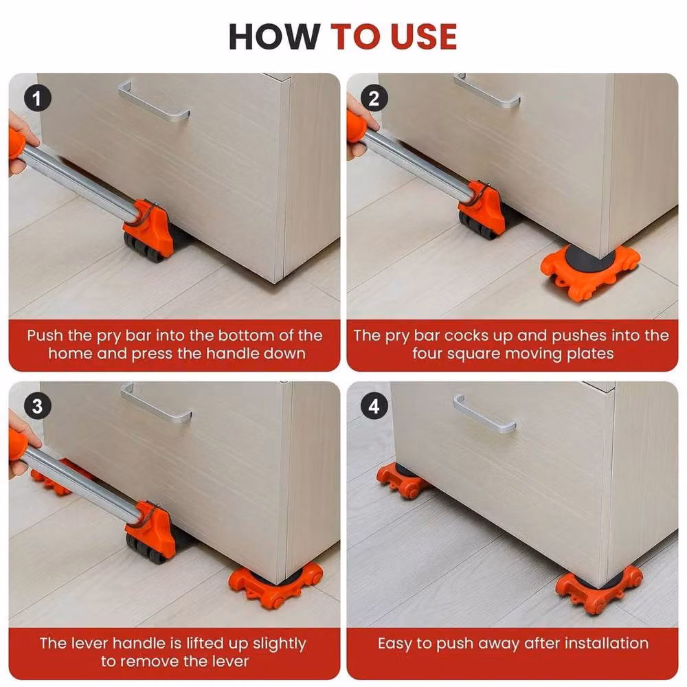 Kelvenix Red Heavy Furniture Mover and Lifter Set – 5