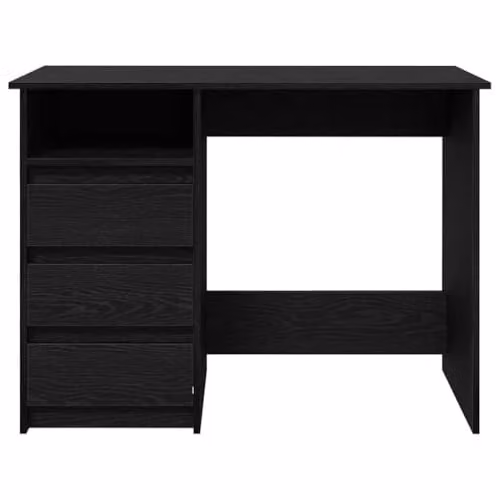 vidaXL Modern Black Writing Desk in MDF with Matt Finish, W: 102 cm, D: 50 cm, H: 75 cm – 5