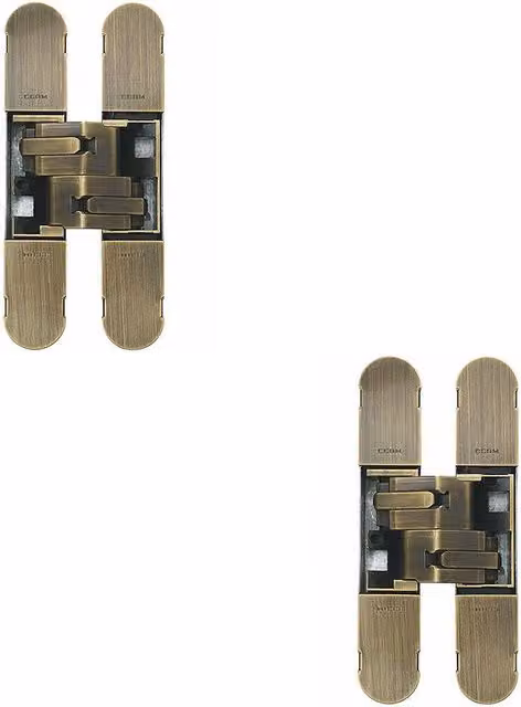 Loops Heavy Duty Concealed Hinge for Unrebated Doors, Antique Bronze, 2 x 130 x 30 mm