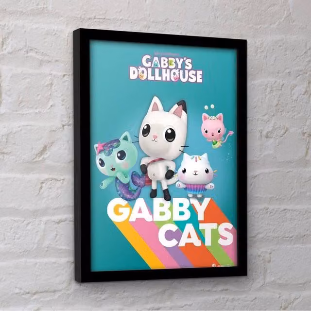 Gabby's Dollhouse Gabby's Cats Multicolour Framed Paper Poster – 1