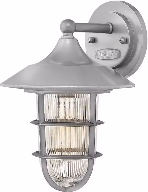 Netlighting Marina Small Outdoor Wall Lantern in Silver with Transparent Glass, IP44, E27