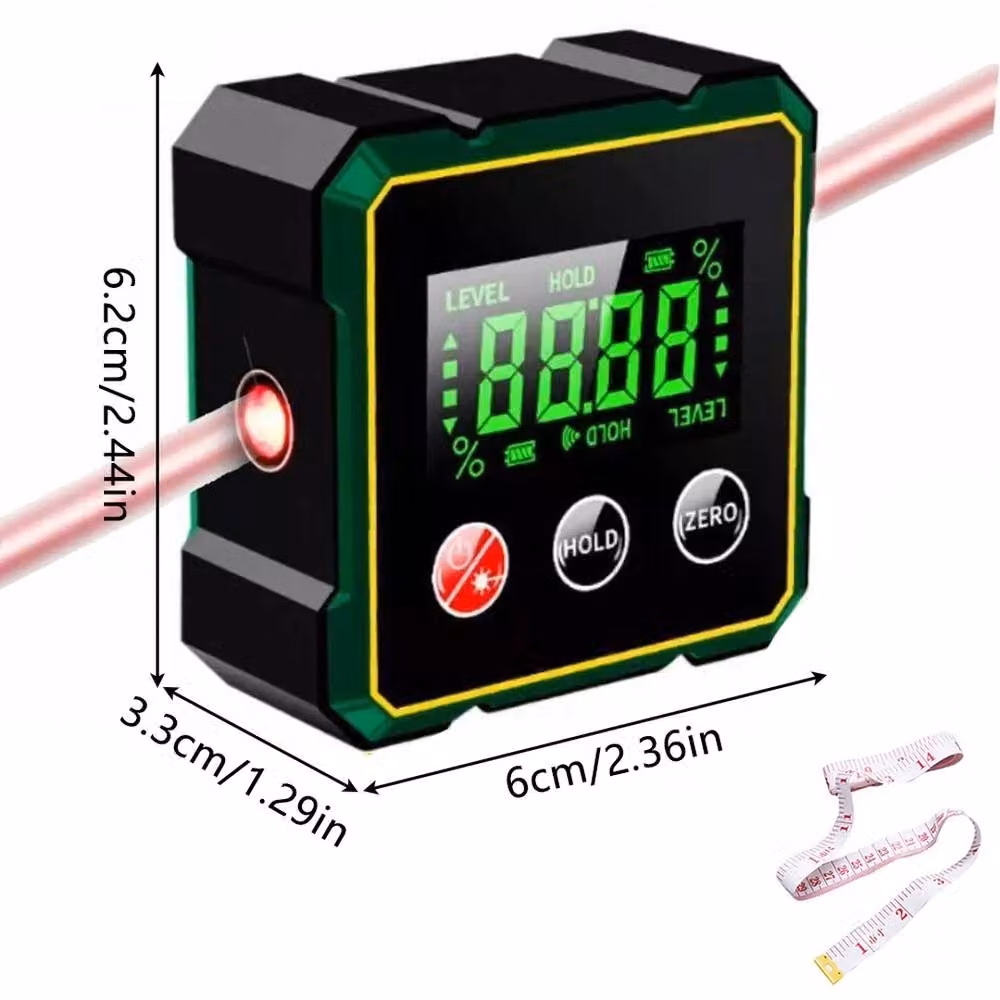 SPETLEK Magnetic Digital Angle Finder with Electronic Laser in Black and Multicolour – 2