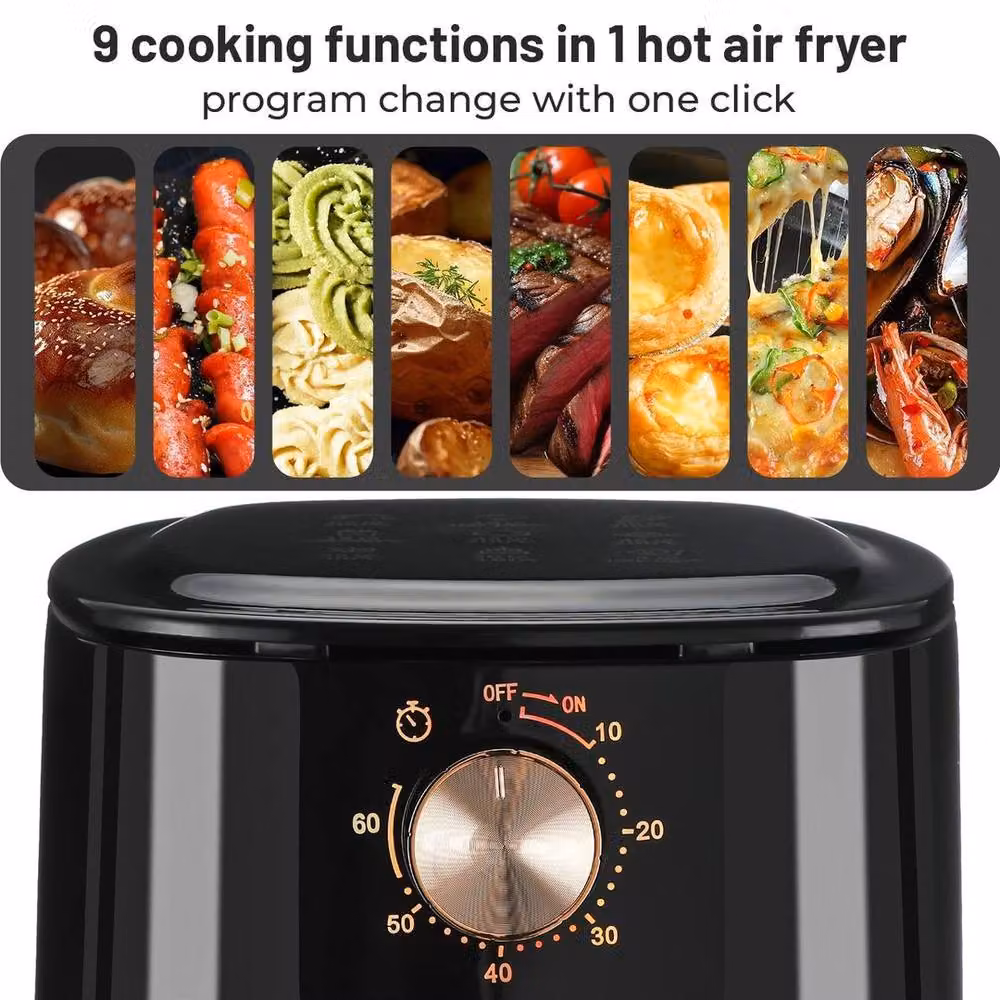 PAWNORA 1800W Air Fryer with 4 L Capacity in Black – 3