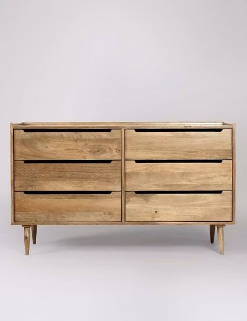 Swoon Southwark Mango Wood 6 Drawer Chest in Light Brown