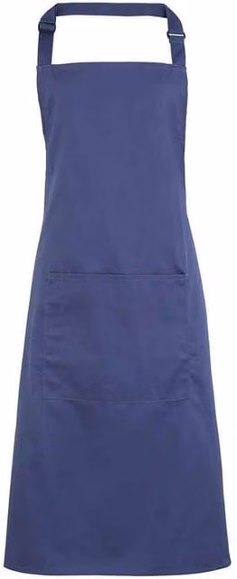 Premier Colours Collection Pocket Bib Apron in Blue