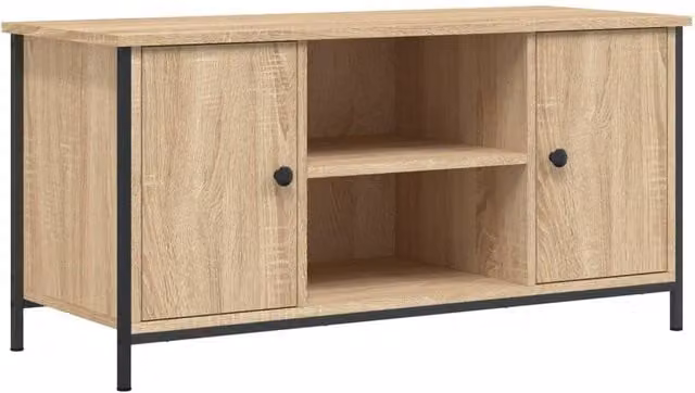 Berkfield Home TV Cabinet in Sonoma Oak, Brown, W/D/H: 100 x 40 x 50 cm