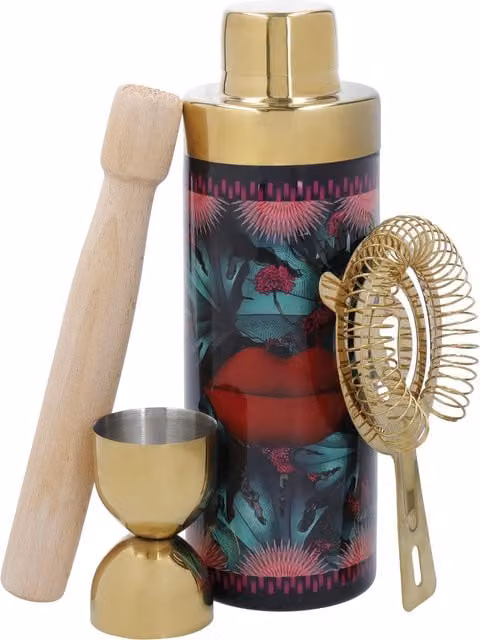 Mikasa x Sarah Arnett 4 Piece Gold Cocktail Shaker Set