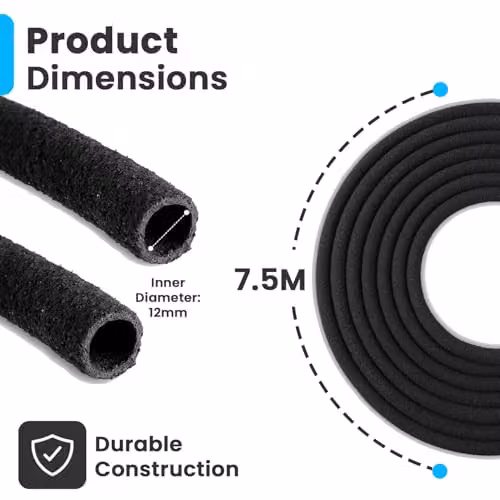 MantraRaj Black Porous Soaker Hose for Garden Irrigation, 7.5 m – 6