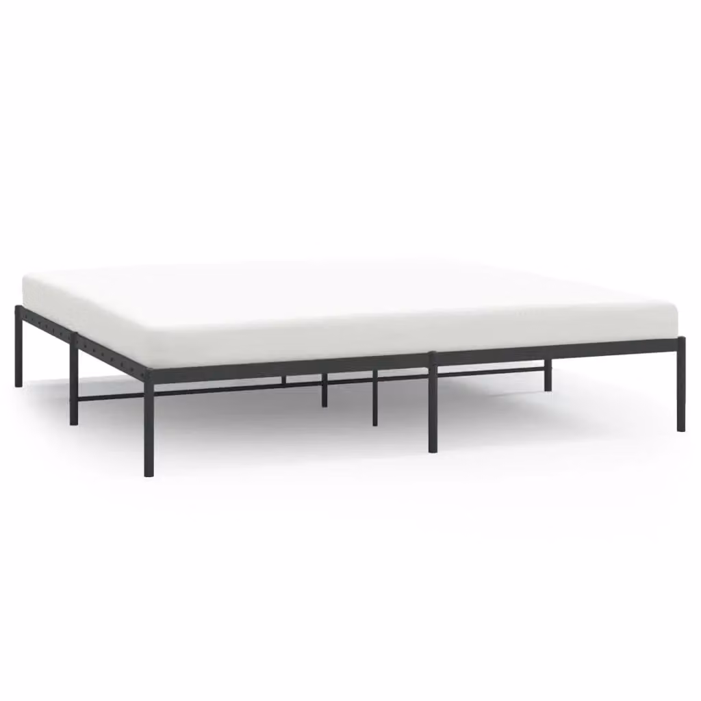 Berkfield Home Metal Bed Frame, Black, W/D/H: 200 x 200 cm – 2
