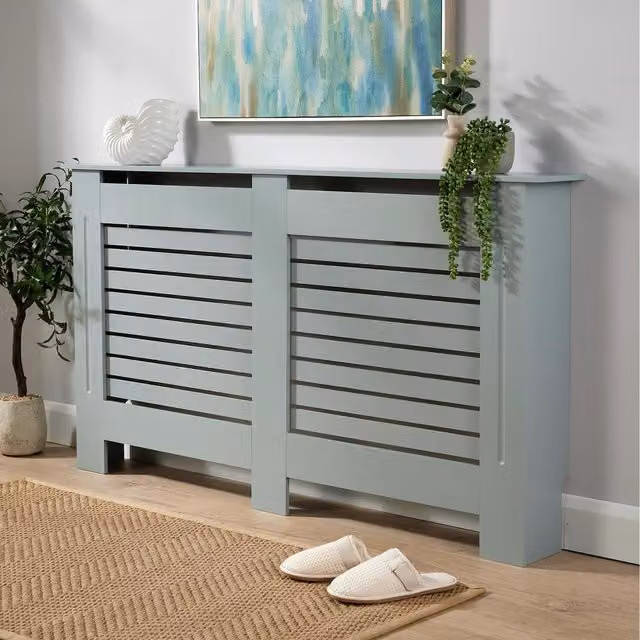 Home Source York Large Radiator Cover - Grey
