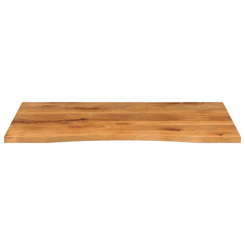 Berkfield Home Solid Wood Rough Mango Desk Top with Curve, Brown, W: 110 cm, D: 80 cm, H: 2.5 cm – 2