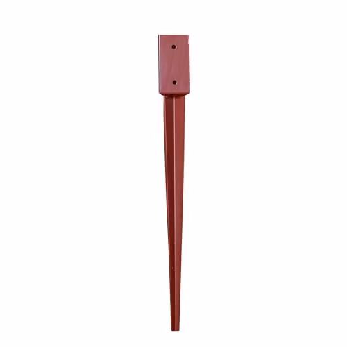 Samuel Alexander Brown Metal Square Garden Fence Post Holder and Spike W/D/H: 7.5 x 7.5 x 15 cm – 2