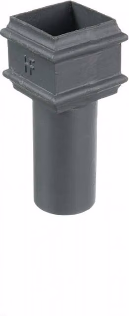 Hargreaves Premier Primed Cast Iron Square to Round Gutter Connector, 100mm, Grey