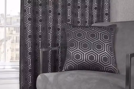 New Edge Blinds Element Cushion Cover in Grey, W/D/H: 43 x 43 x 1 cm – 2