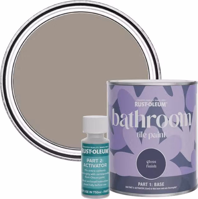 Rust-Oleum Bathroom Tile Paint in Gloss Finish, Whipped Truffle Beige, 0.75 l