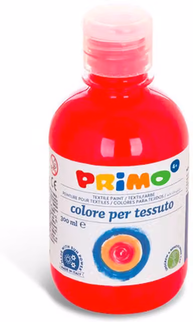 Primo Textile Paint in Vermillion Red and Pink, 300ml