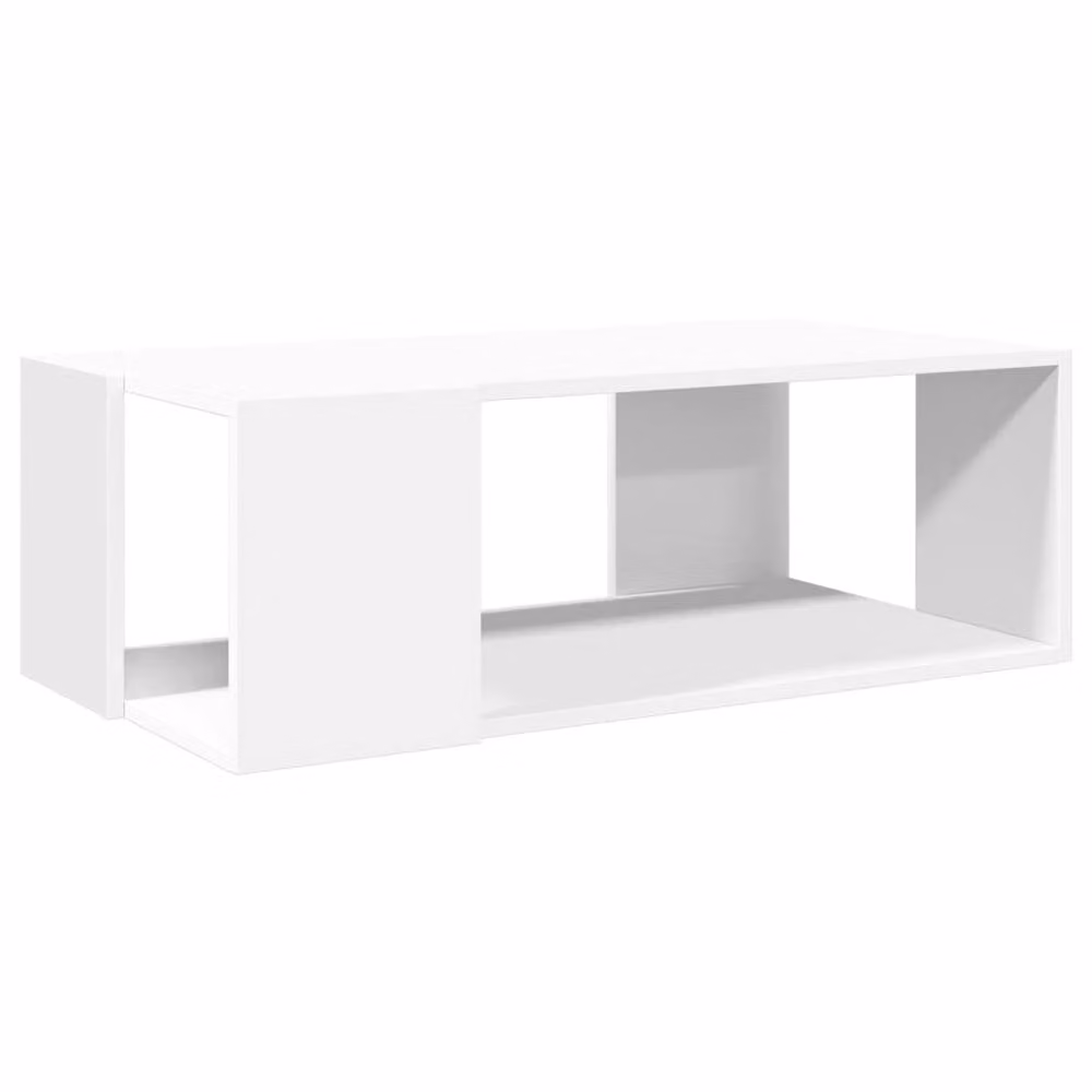 Berkfield Home White Rectangular Coffee Table in Engineered Wood W/D/H: 89.5 x 48 x 30 cm – 2