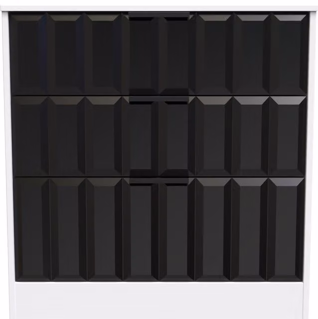Ready Assembled 2 U Seattle 3 Drawer Deep Chest in Black – 1