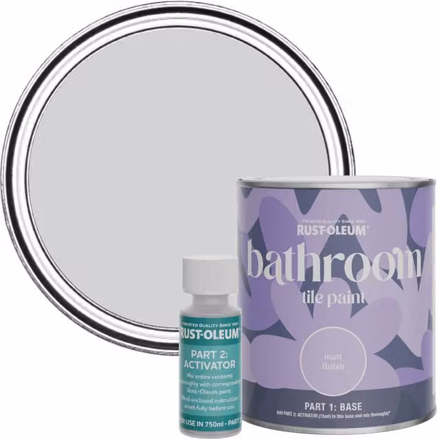 Rust-Oleum Bathroom Tile Paint in Matt Finish, Lilac Rhapsody, 750ml