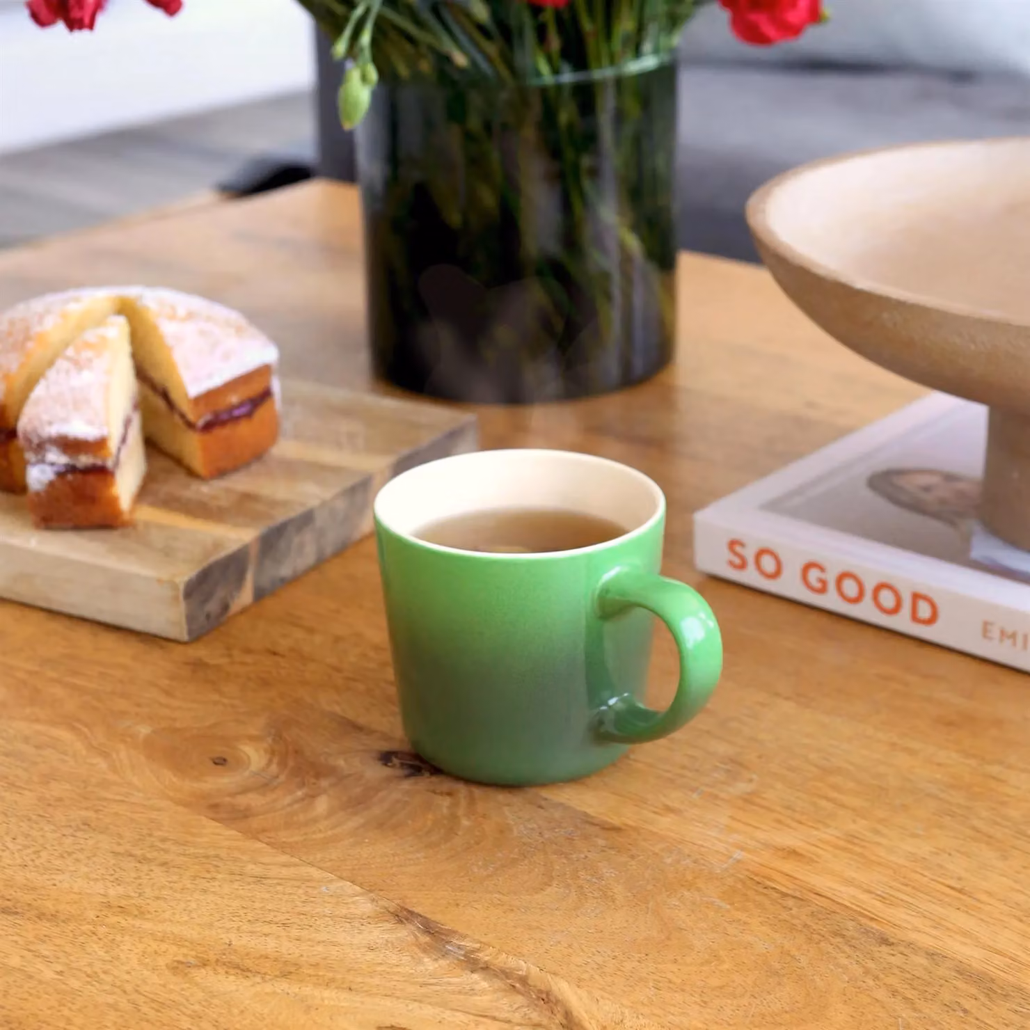 Argon Tableware Green Ombre Coffee Mugs, Set of 2, 330ml New Bone China Ceramic Mugs – 4