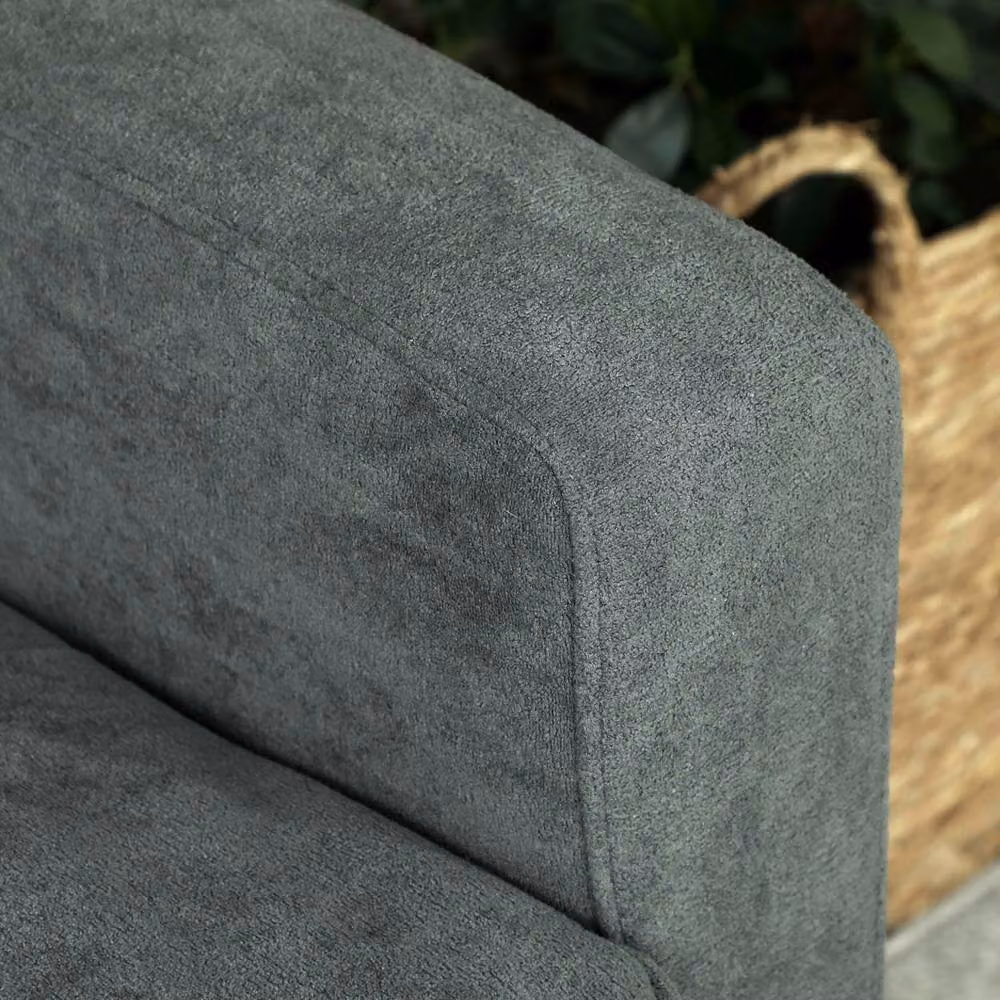 STILVORA 2 Seater Modern Velvet Upholstered Sofa in Grey – 6