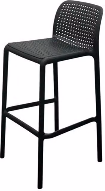 SPETLEK Modern Black Matt Stackable Bar Stool for Kitchen and Dining Rooms