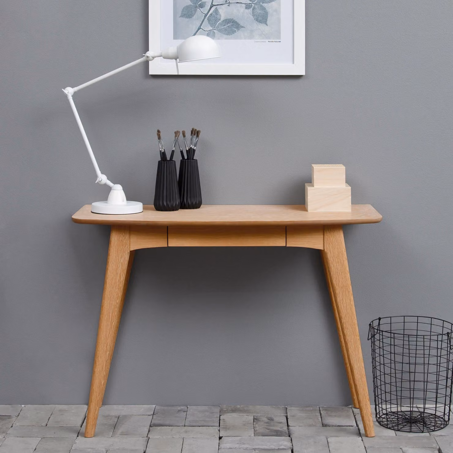 Furniture To Go Woodstock Writing Desk in Light Oak Brown – 2